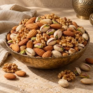 Nuts — illustrative desi product photography